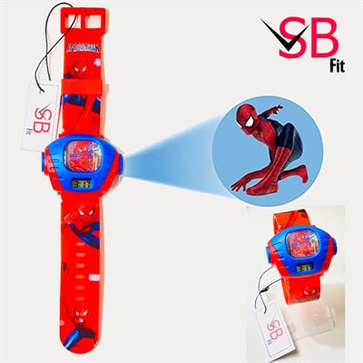 Spiderman 3D Projector Display Watch For Kids - 3D Cartoon Watch For Boys & Girls