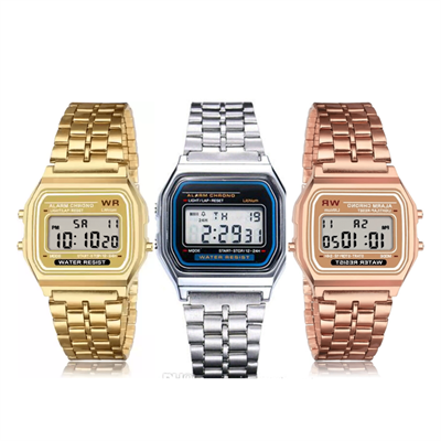 Stainless Steel LED Women Watch