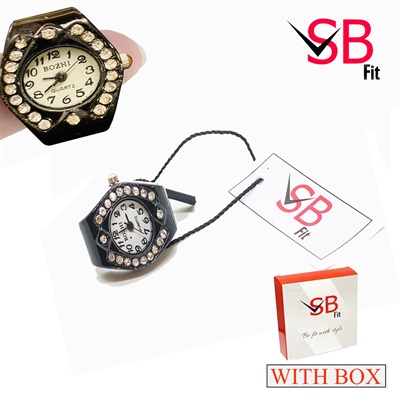 Stylish Fashion Finger Ring Watch For Girls - SB FIT Trending Finger Ring Watch For Women & Ladies - With Box