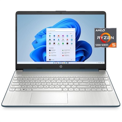 HP 15-EF2126WM Laptop AMD Ryzen 5 5500U, 8GB, 256GB SSD, 15.6" FHD, Windows 10 | Spruce Blue