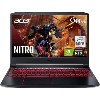 Acer Nitro 5 AN515-57-536Q Gaming Laptop 11th Gen Core i5-11400H, 8GB DDR4, 256GB SSD, NVIDIA GTX1650 4GB Graphics, 15.6" FHD IPS 144Hz, Windows 11