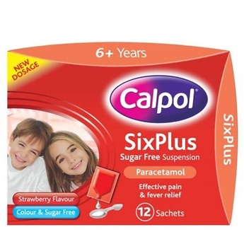 Calpol SixPlus Sugar Free Suspension Sachets 6+ Years 