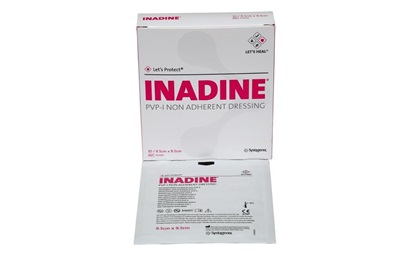 Inadine (PVP-I) Non Adherent Dressing 9.5cm x 9. 5cm (10s)