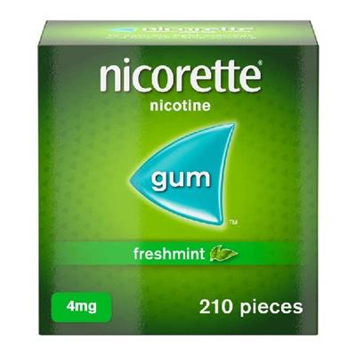 Nicorette Nicotine Gum 4 mg 210s Freshmint flavor