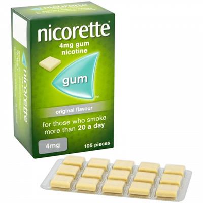 Nicorette Nicotine gum original 4 mg 105s