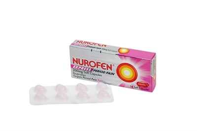 Nurofen Express 200 mg Period Pain Killer Liquid Capsules