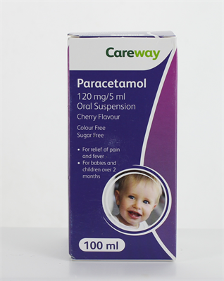 Paracetamol Oral Suspension 120 mg/5 ml Cherry flavor 