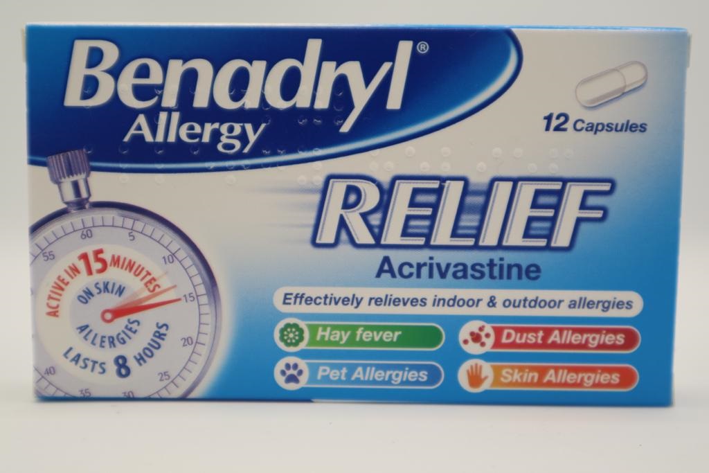 Benadryl Allergy Relief Capsules 12s