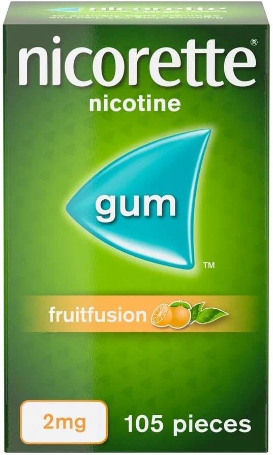 Nicorette Nicotine Gum 2 mg FruitFusion 105s