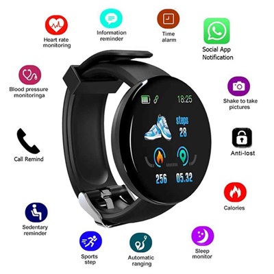   D18 Smart Watch for Men and Women Fitness Tracker For Android Ios
