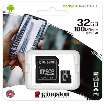 32gb/64gb/128gb/256gb Kingston Canvas Select Plus 100mbps Class 10 MicroSD Card