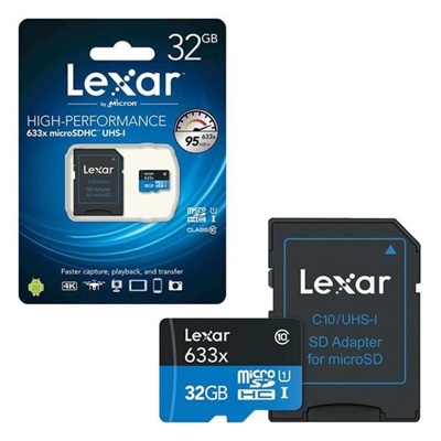 32gb/64gb/128gb/256gb/512gb Lexar High Performance 633x micro SD Card