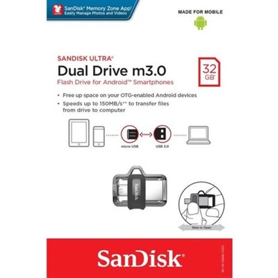 32gb/64gb/128gb/256gb Sandisk Ultra Dual Drive OTG m3.0