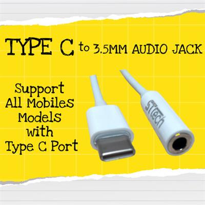 Type-C to 3.5mm Audio Port Adapter Headphones Connector Converter