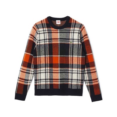 Large check sweater