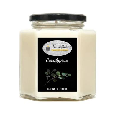 Eucalyptus Scented Candle in Hexagonal Jar