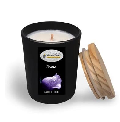 Desire Scented Candle in Black Jar