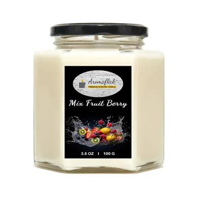 Mix Fruit Berry Scented Candle in Hexagonal Jar