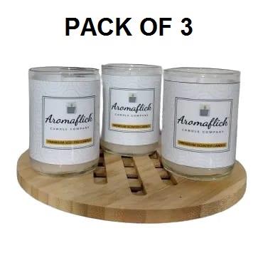 Pack of 3 Scented Glass Candles in Multiple Fragrance