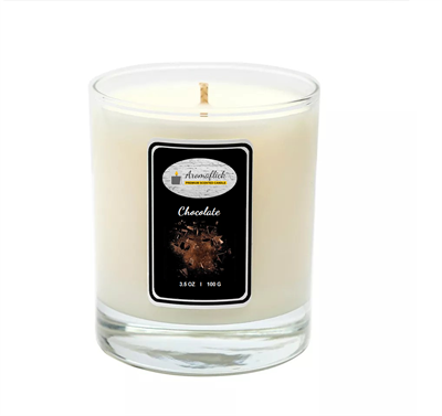 Chocolate Scented Candle in Glass Jar