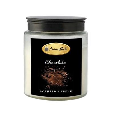 Chocolate Scented Candle in Glass Jar