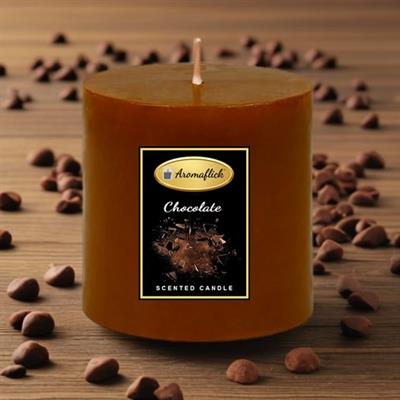 Chocolate Pillar Scented Candle 