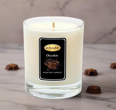 Chocolate Scented Candle in Glass Jar