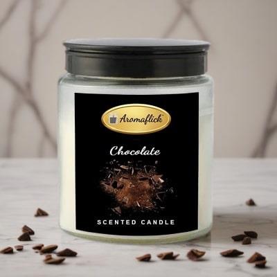 Chocolate Scented Candle in Glass Jar