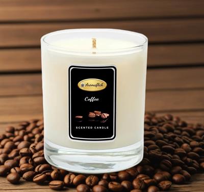 Coffee Scented Candle in Glass Jar