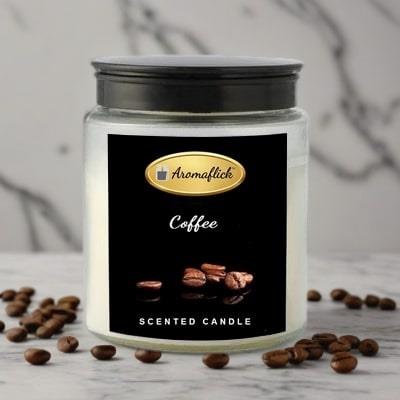 Coffee Scented Candle in Glass Jar