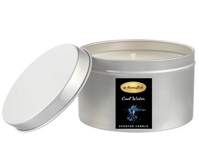 Cool Water Scented Candle in Silver Tin