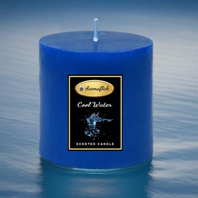 Cool Water Pillar Scented Candle 