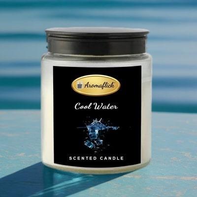 Cool Water Scented Candle in Glass Jar