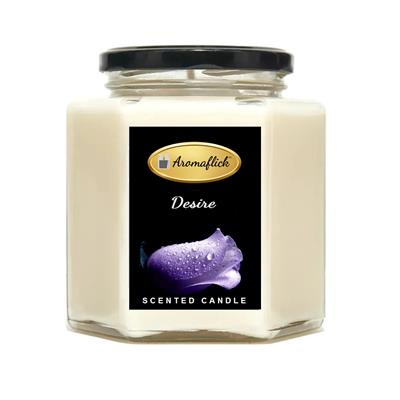 Desire Scented Candle in Hexagonal Jar