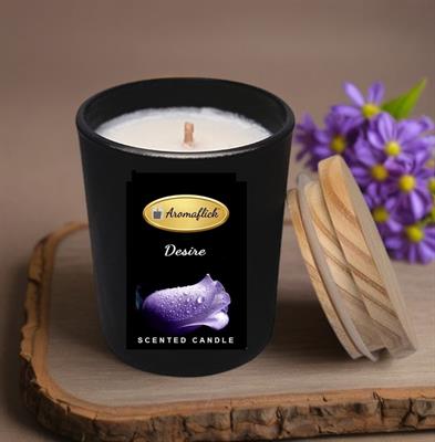 Desire Scented Candle in Black Glass