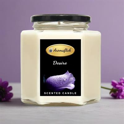 Desire Scented Candle in Hexagonal Jar