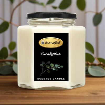 Eucalyptus Scented Candle in Hexagonal Jar