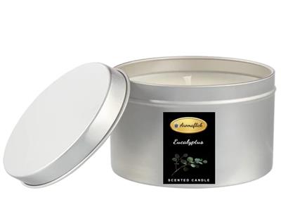 Eucalyptus Scented Candle in Silver Tin