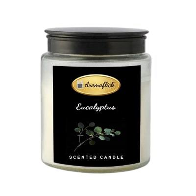 Eucalyptus Scented Candle in Glass Jar