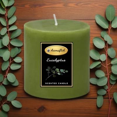 Eucalyptus Pillar Scented Candle 