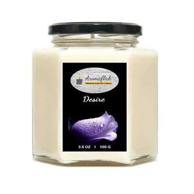 Desire Scented Candle in Hexagonal Jar