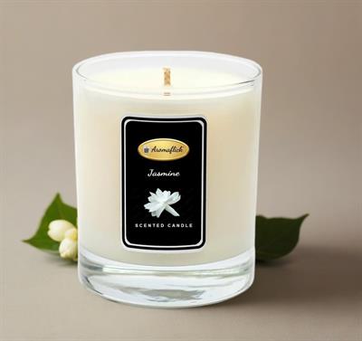 Jasmine Scented Candle in Glass Jar