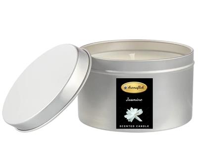 Jasmine Scented Candle in Silver Tin