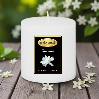 Jasmine Pillar Scented Candle 