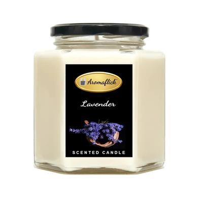 Lavender Scented Candle in Hexagonal Jar