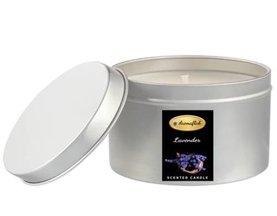 Lavender Scented Candle in Silver Tin