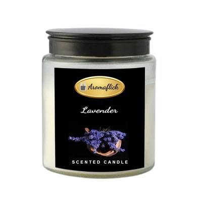 Lavender Scented Candle in Glass Jar