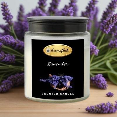 Lavender Scented Candle in Glass Jar