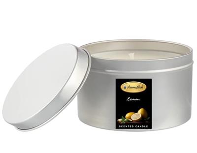 Lemon Scented Candle in Silver Tin