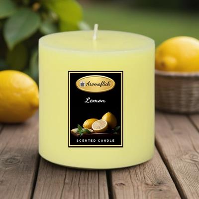 Lemon Pillar Scented Candle 